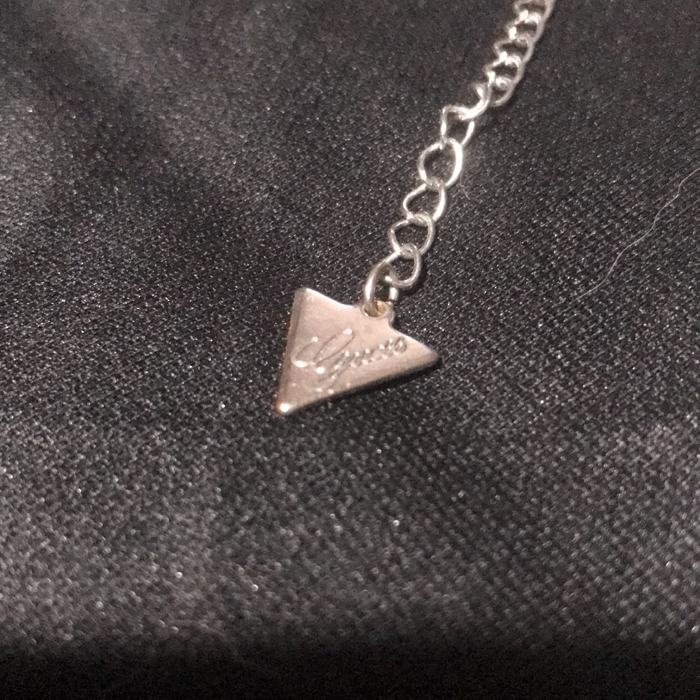 Simple Basic Guess Necklace With Triangle Silver - image 2